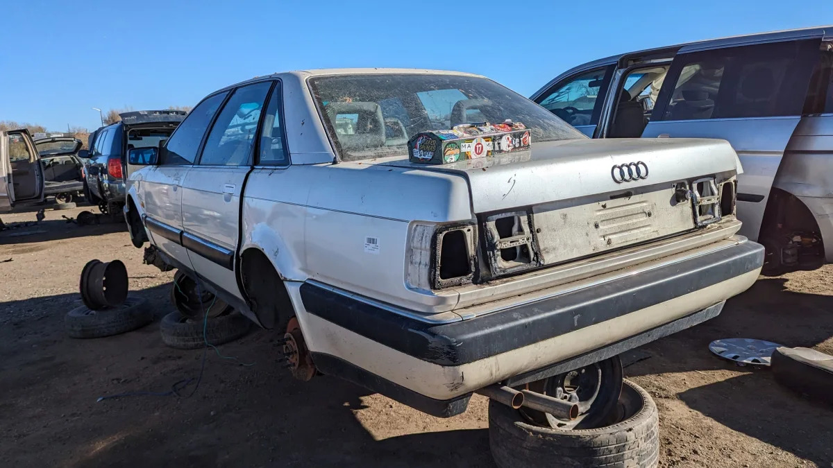 41 - 1990 Audi V8 Quattro in Colorado junkyard - photo by Murilee Martin
