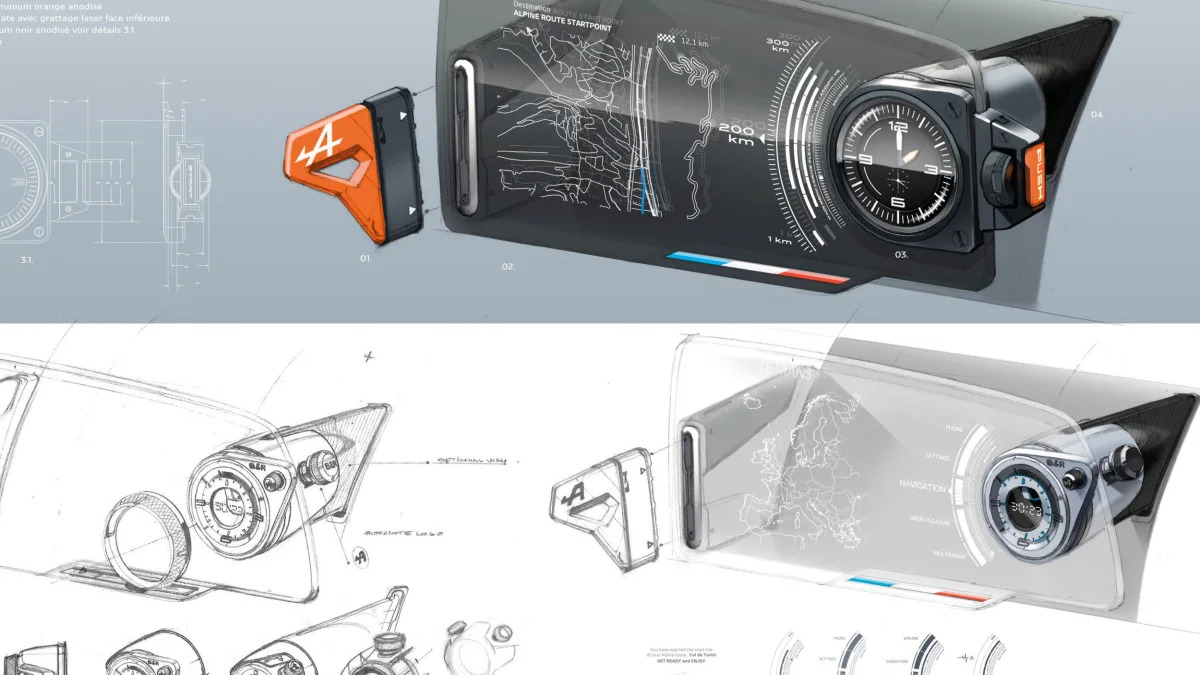 Alpine Vision interior component sketch