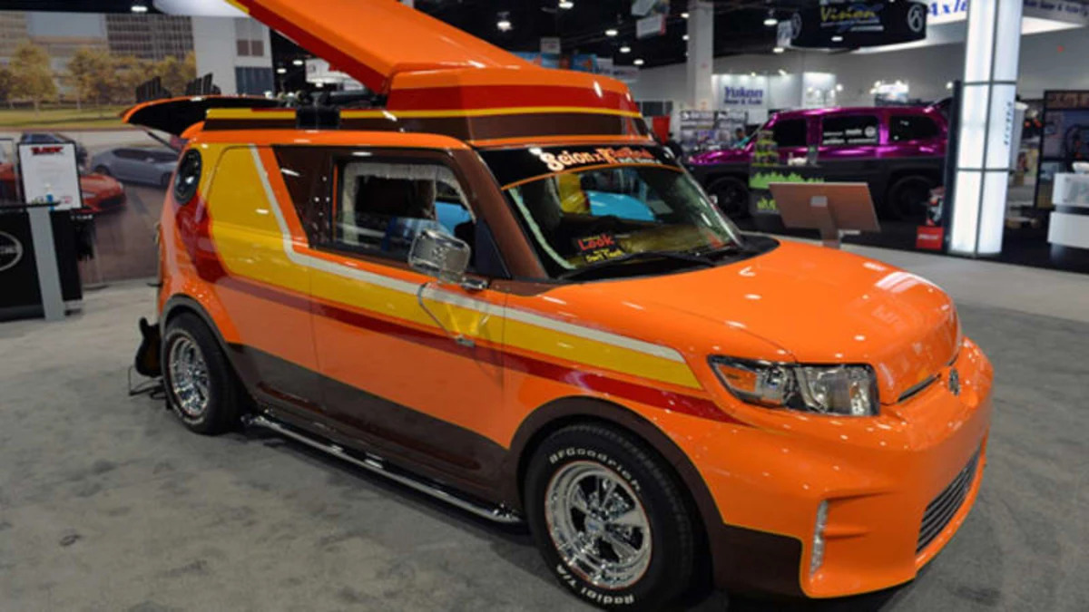 Scion gets weird with '70s-inspired xB and Slayer tC at SEMA