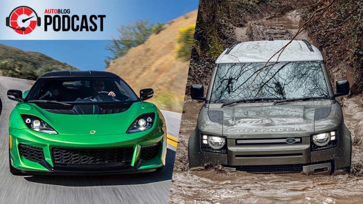 Driving the 2020 Lotus Evora GT, and Defenders at a trickle | Autoblog Podcast #631