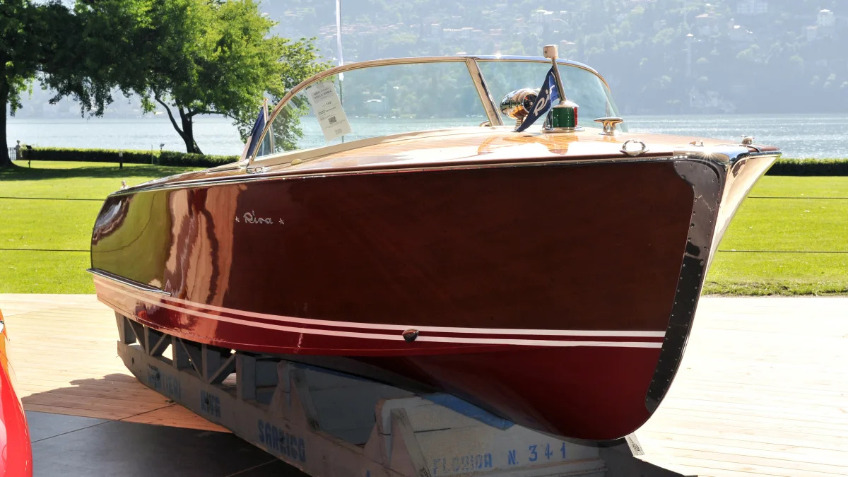 Riva speedboat at RM Sotheby's Villa Erba 2015
