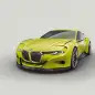 golf yellow bmw 3.0 csl hommage front blank back