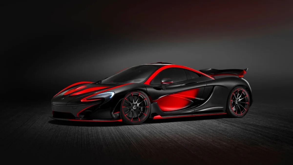 McLaren Special Operations P1 red and black livery front 3/4
