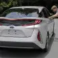 2017 Toyota Prius Prime Prototype rear 3/4 view