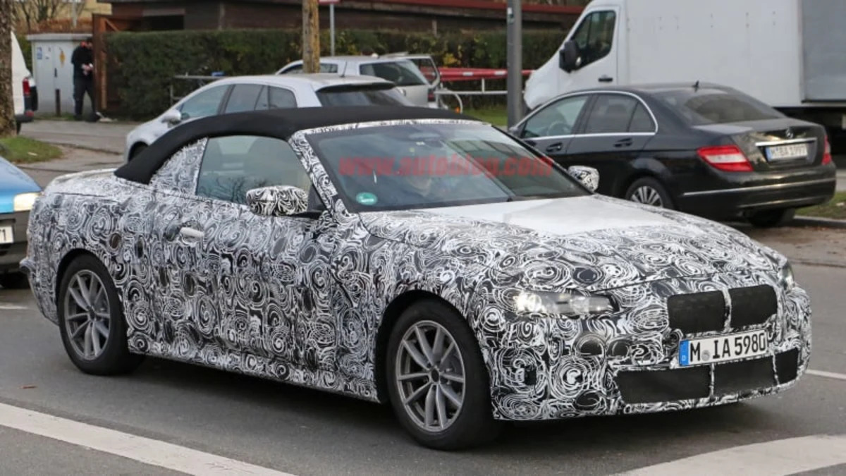 2020 BMW 4 Series convertible spied on the road