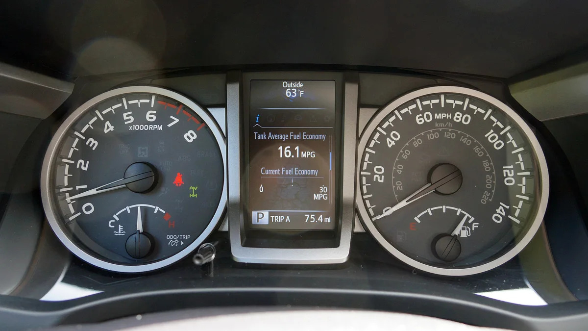 2016 Toyota Tacoma gauges