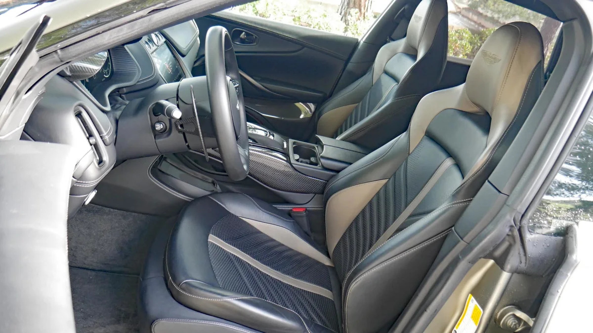 Aston Martin DBX707 front seats in Arden Green and Black