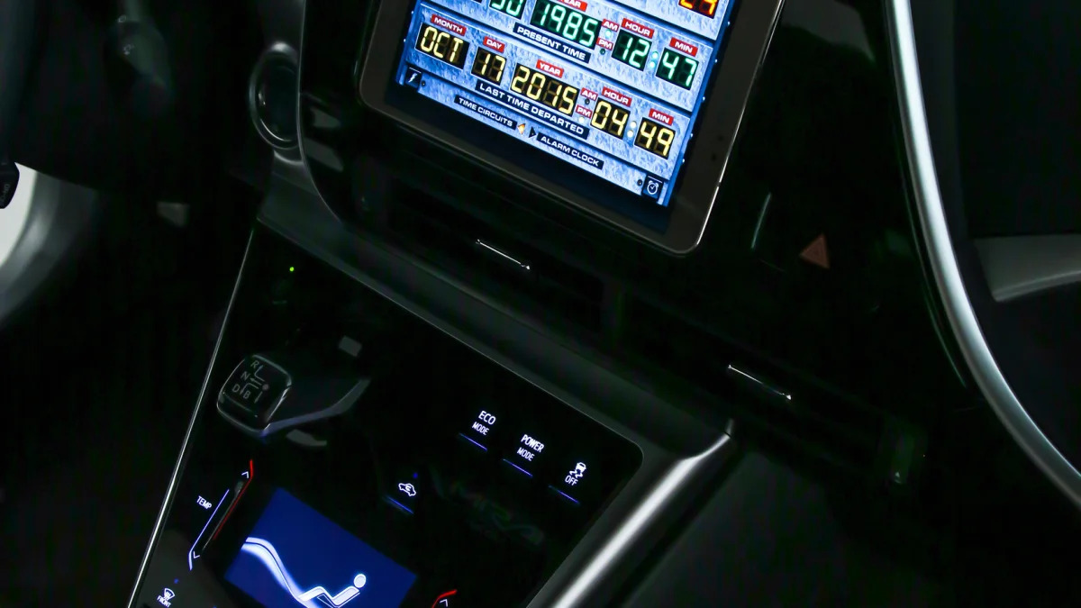 Toyota Mirai Back to the Future Concept center stack dashboard
