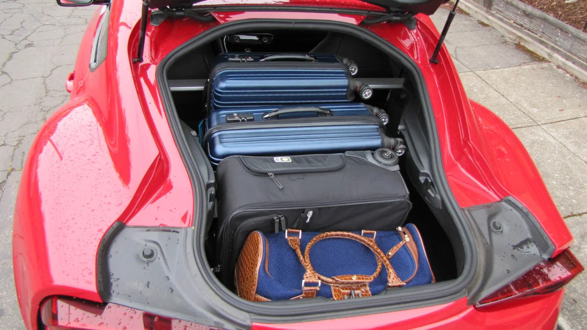 2020 Toyota Supra Luggage Test fully loaded