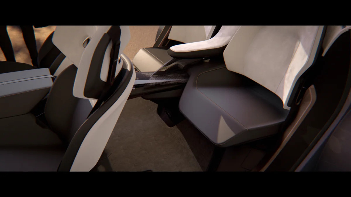 The rear seats of the Chrysler Halcyon Concept retract into the