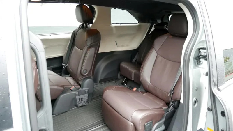 2021 Toyota Sienna interior second row left seat full rearward