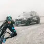 cyclist lean corner f-pace soft jaguar