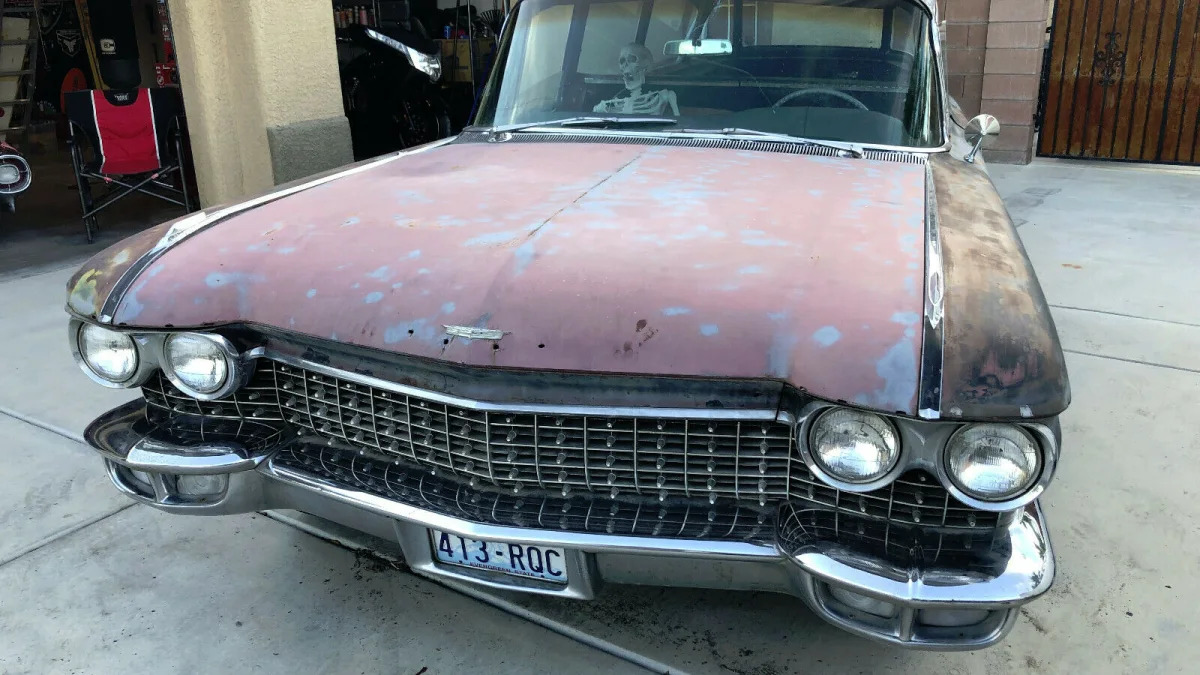 1960 hearse, front