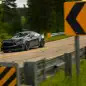 2024 Ford Mustang Dark Horse action with corner signs