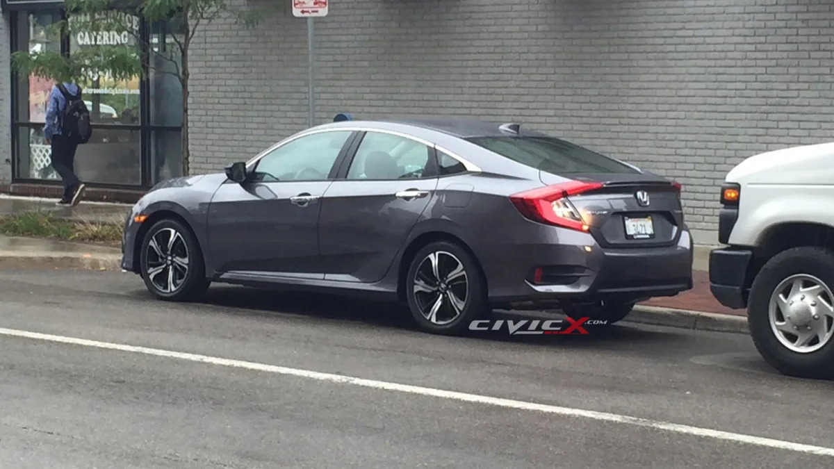 civic honda rear taillights spied undisguised