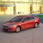 2016 Ford Fusion Energi PHEV in red.