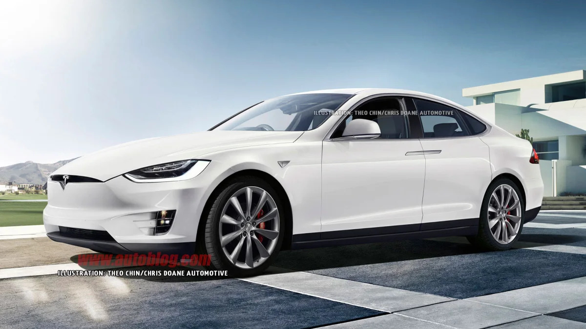 Tesla Model 3 Render in white
