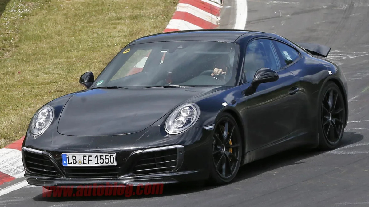Porsche 911 spied at the Nurburgring front 3/4