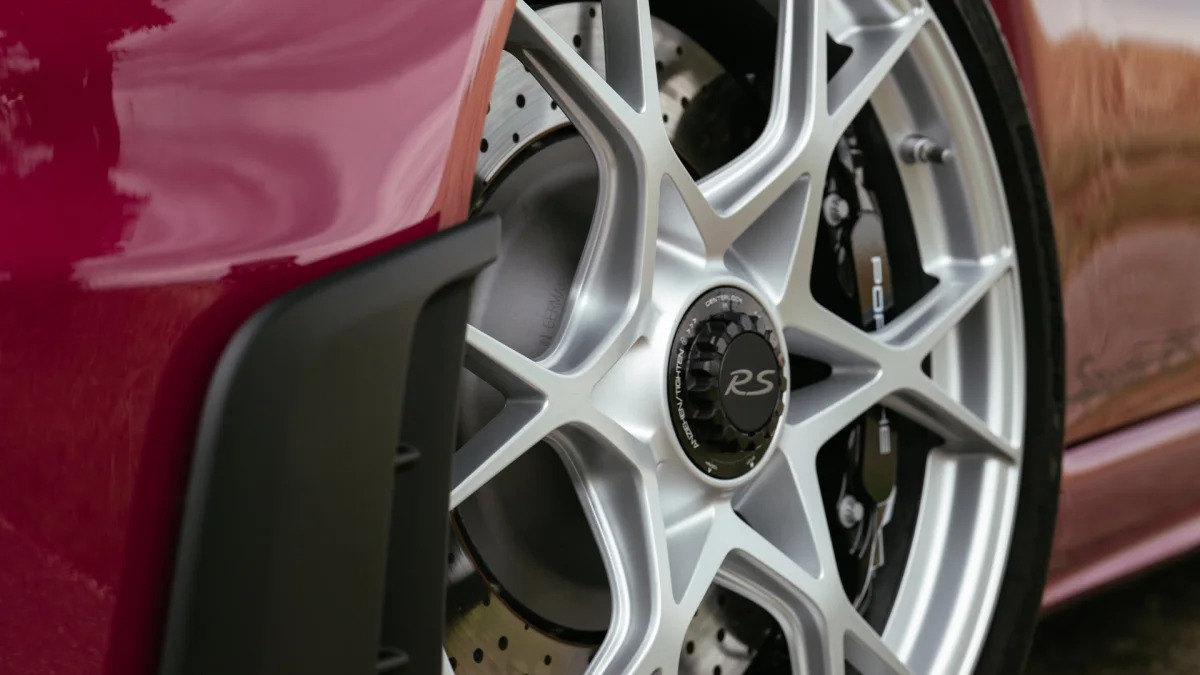 2024 Porsche 718 Spyder RS wheel and brake detail