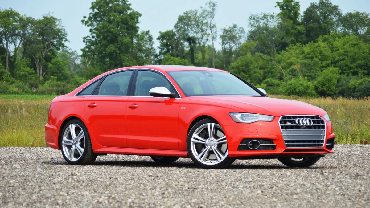 2016 audi s6 red front side view