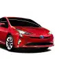 2016 Toyota Prius in red, front 3/4