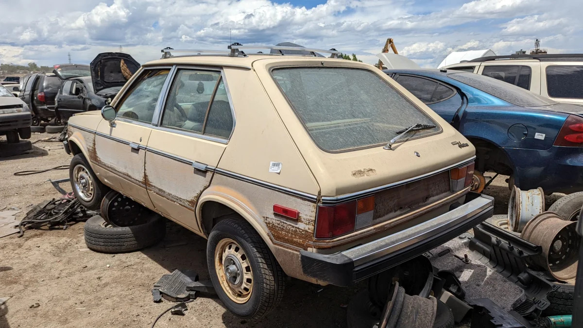 50 - 1979 Plymouth Horizon in Colorado junkyard - photo by Murilee Martin