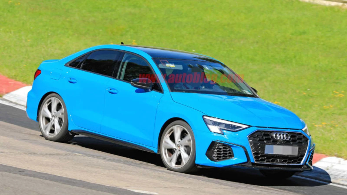 Here's the 2021 Audi S3 making its visual debut on the Nurburgring