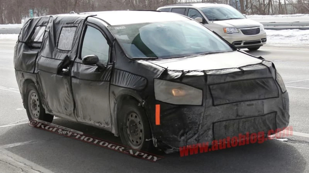 Next Chrysler minivan spied inside and out