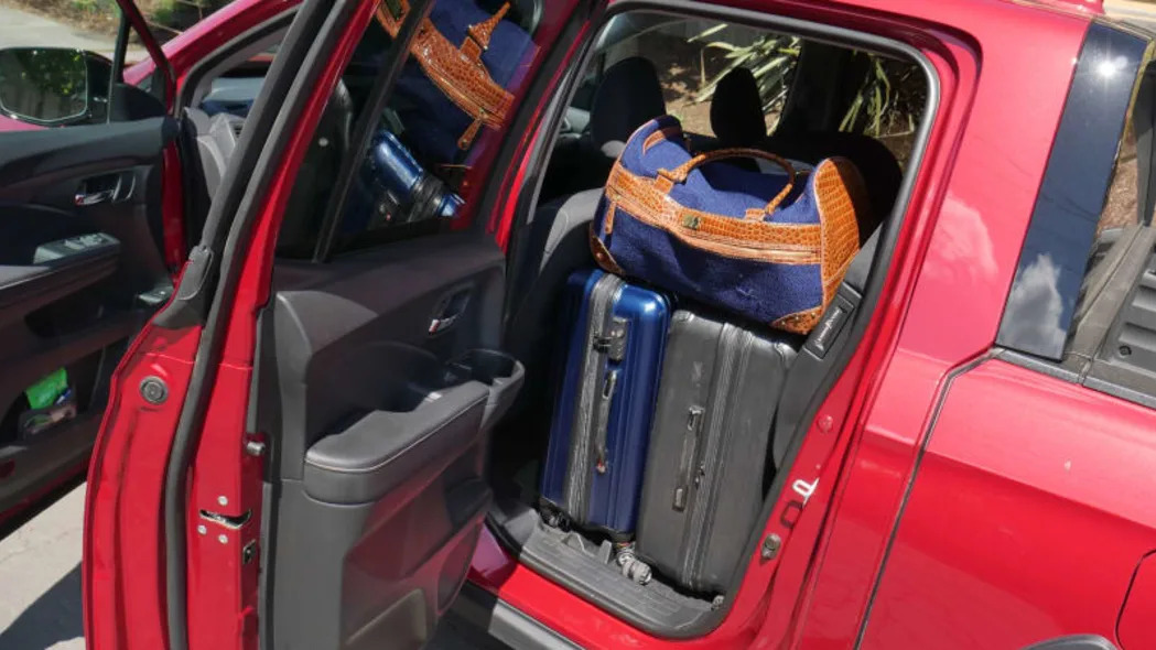 2021 Honda Ridgeline Luggage Test bags in cab