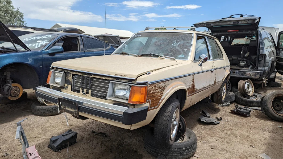 47 - 1979 Plymouth Horizon in Colorado junkyard - photo by Murilee Martin