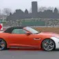 profile orange jaguar f-type r-s spy shots at nurburgring