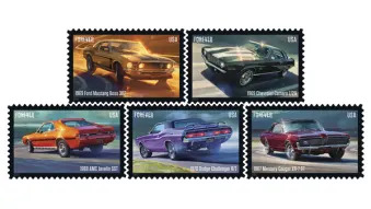 US Postal Service Pony Car stamps