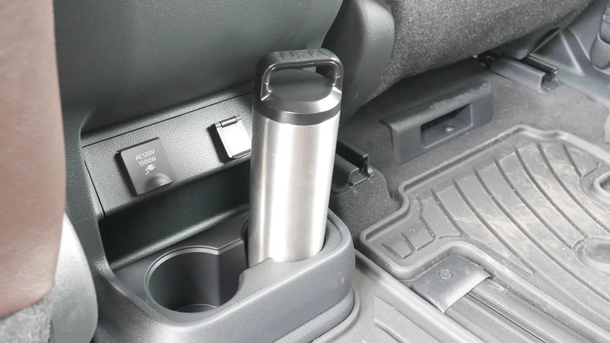 2021 Toyota Sienna interior storage rear center console cupholder