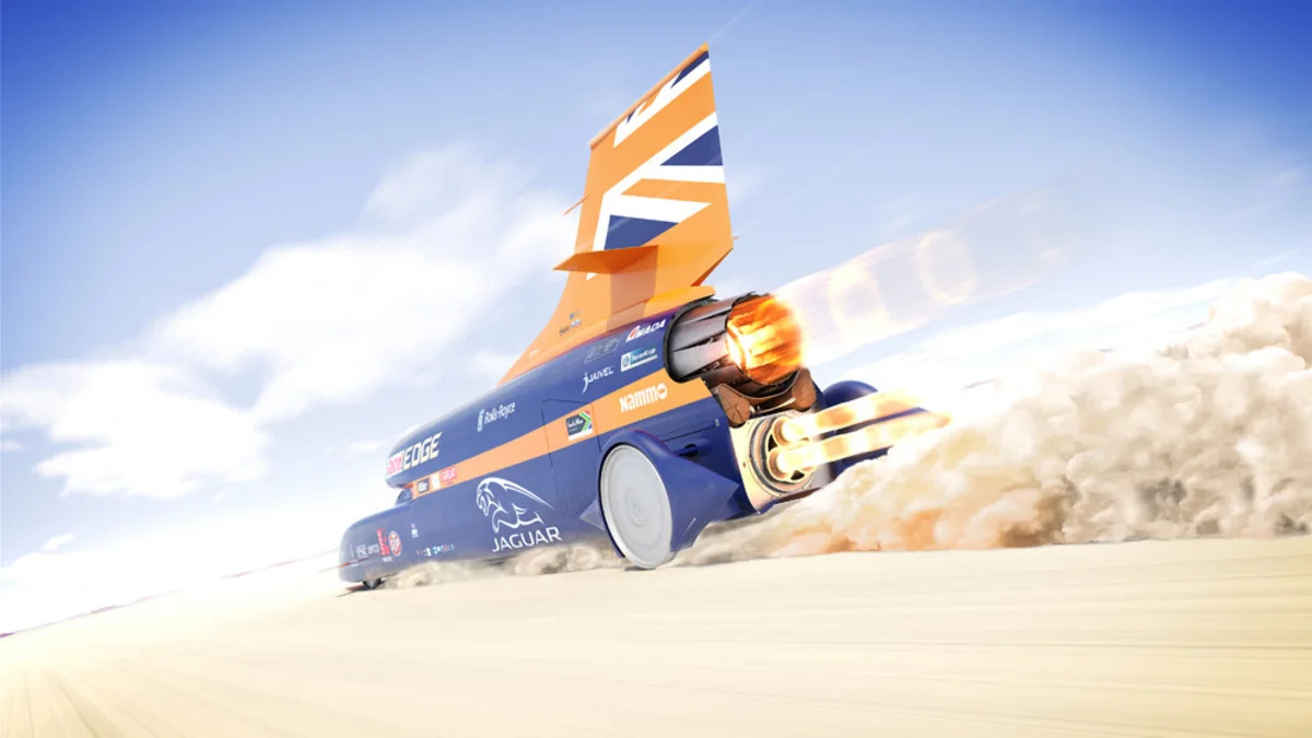 Bloodhound SSC rendering moving rear