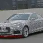 camouflaged audi s5 spy shot front three quarters