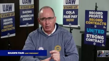 UAW's Fain reports progress in talks with Detroit automakers, wants more