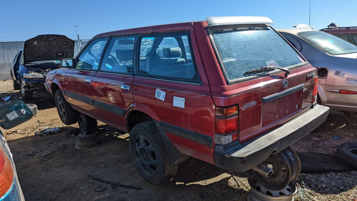 55 - 1991 Subaru Loyale Wagon in Colorado junkyard - photo by Murilee Martin