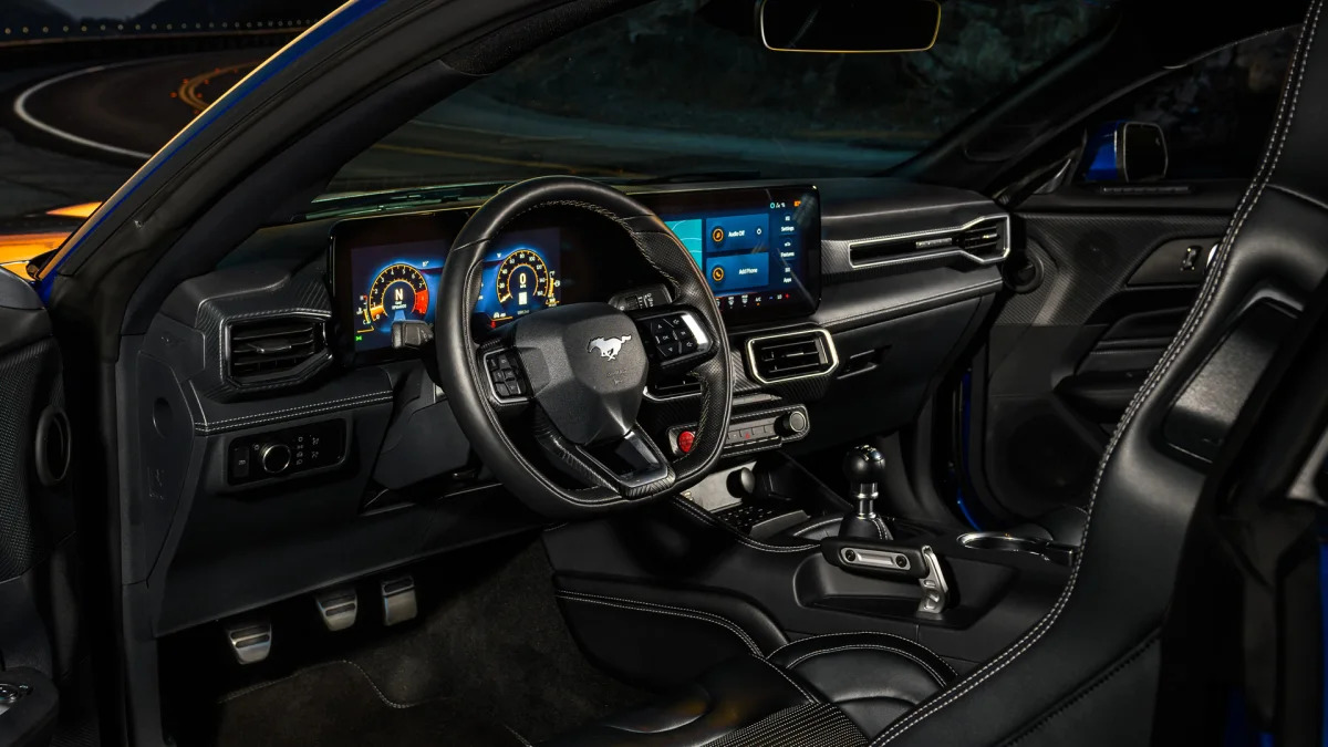 2024 Ford Mustang GT interior from driver door