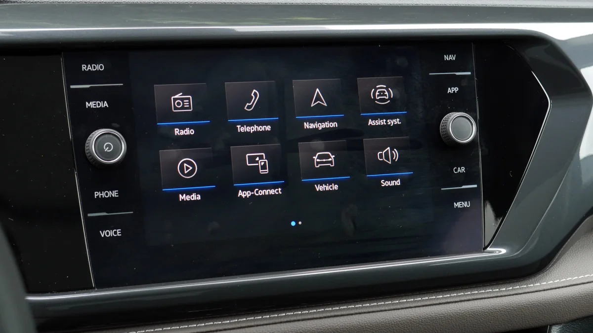 2022 Volkswagen Taos touchscreen home screen