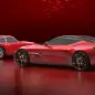 2020 Aston Martin DBS GT Zagato next to DB4 GT Zagato