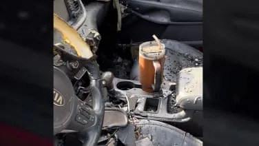 Stanley mug survives a car fire, so Stanley replaces both mug and car