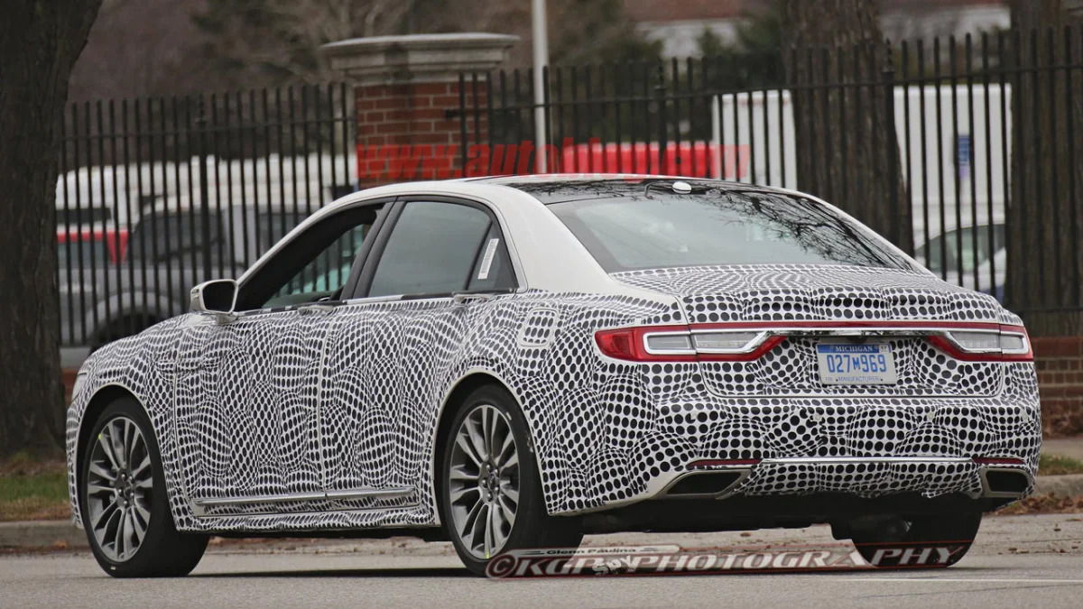 lincoln continental spy shot taillights shape