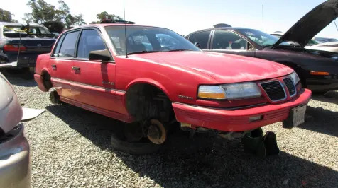 <h6><u>Junked 1991 Pontiac Grand Am in California Wrecking Yard</u></h6>