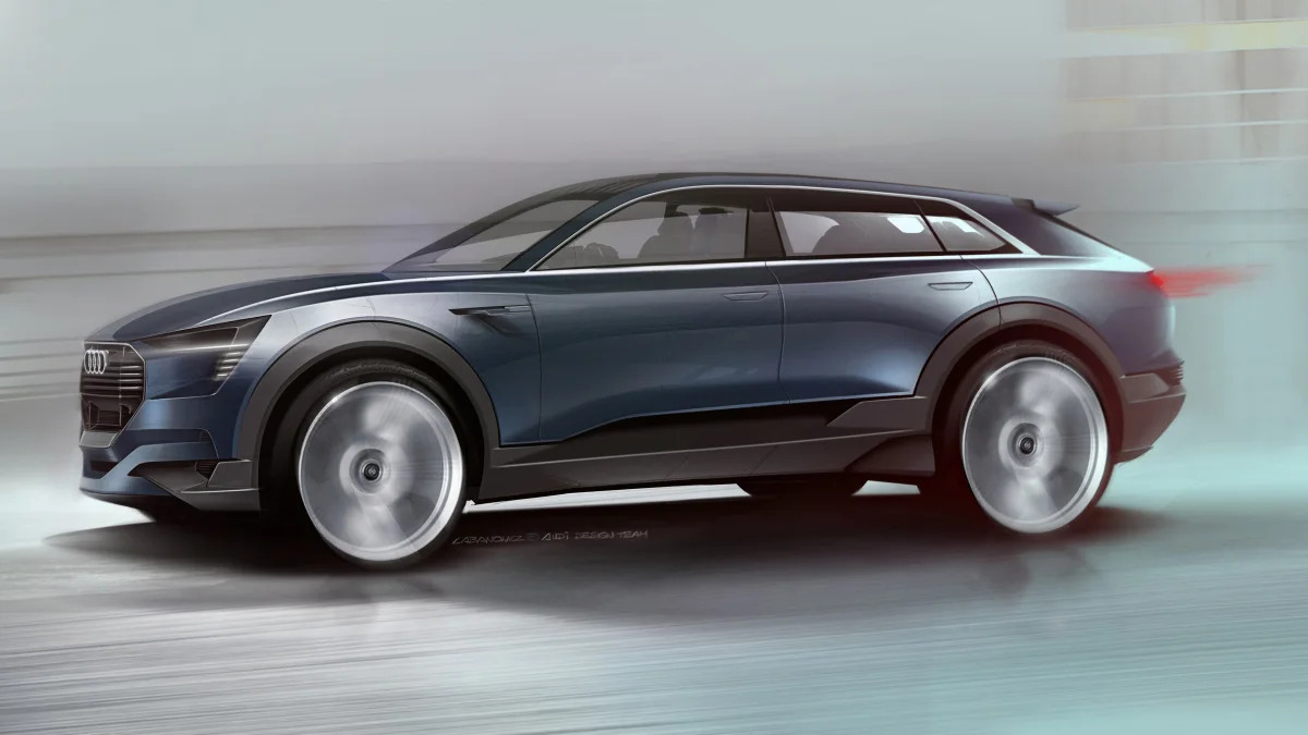 Audi e-tron quattro concept drawing side view