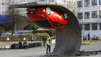 Vauxhall Corsa sculpture in London