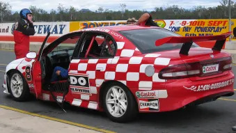 Racing V8s at Queensland Raceway