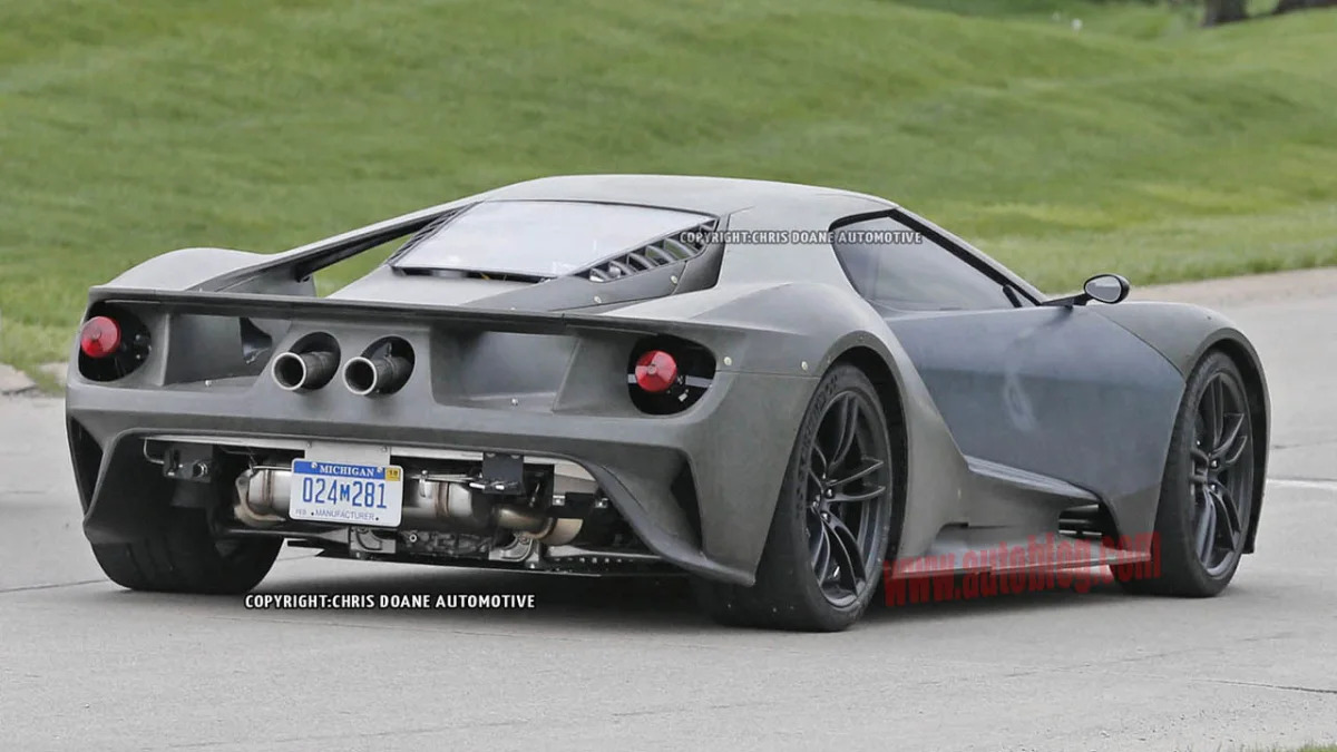 2017 Ford GT prototype on road
