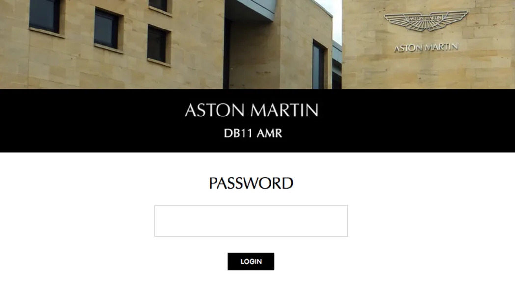 2019 Aston Martin DB11 AMR web page