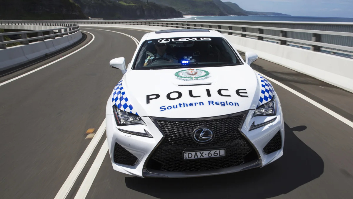 Lexus RC F NSW Police Cruiser front