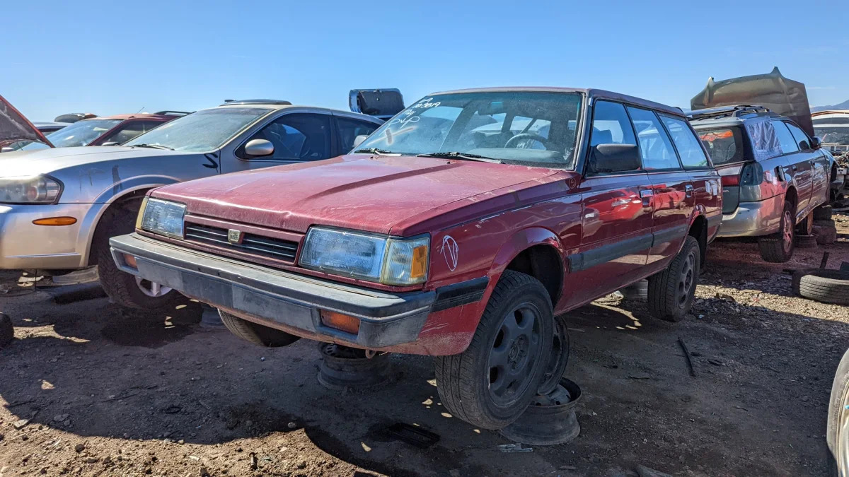 53 - 1991 Subaru Loyale Wagon in Colorado junkyard - photo by Murilee Martin